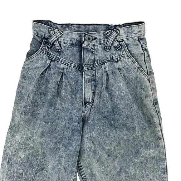 Vintage Wrangler Womens High-Waisted Acid Wash Mom Jeans 9(vintage runs sm!) - Picture 2 of 10